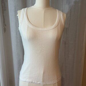 LOFT scoop neck tank, XS, White